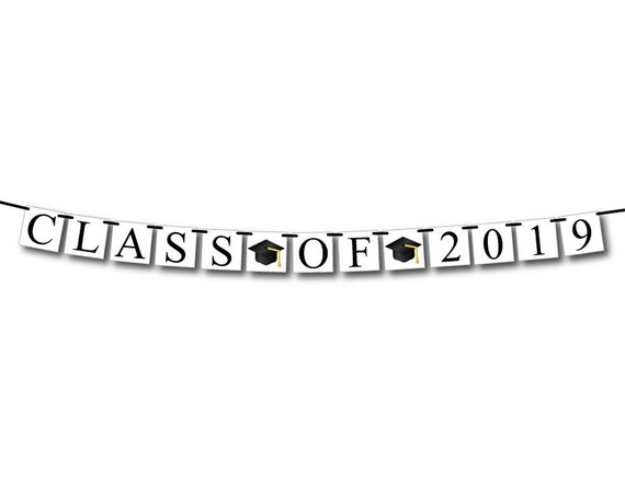 Class Of 2019 Banner Graduation Party Decor Congratulations Etsy