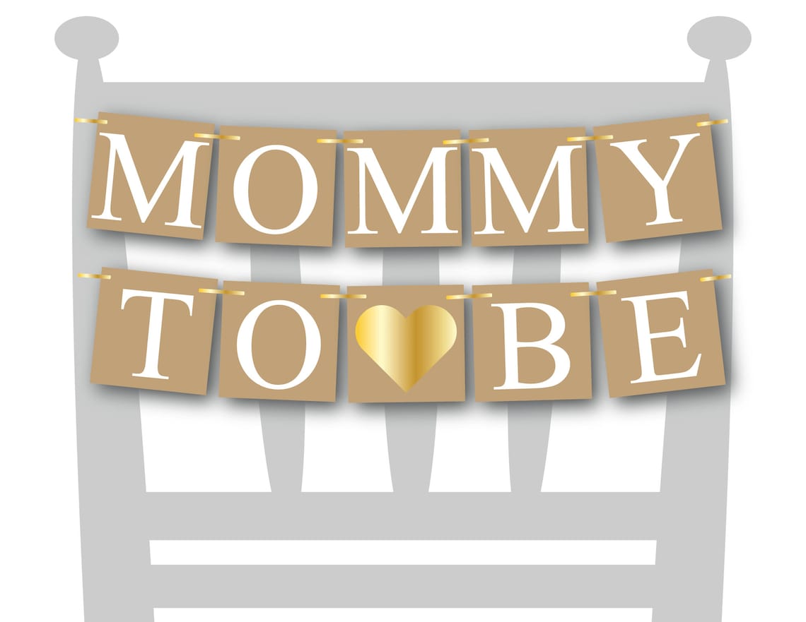 Printable Mommy to Be Banner Gold DIY Baby Shower - Etsy
