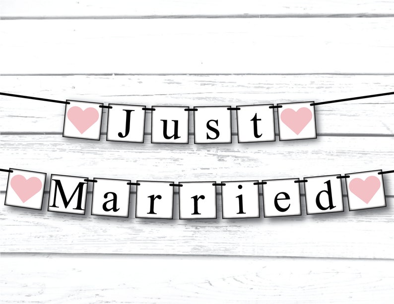 printable-just-married-banner-instant-download-wedding-send-etsy