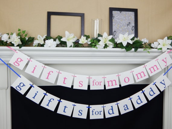 Gifts Banner Set Gifts For Mommy And Daddy Signs Couples Baby