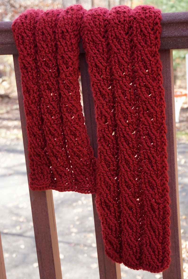 Twisted Cable Crochet Scarf | Etsy