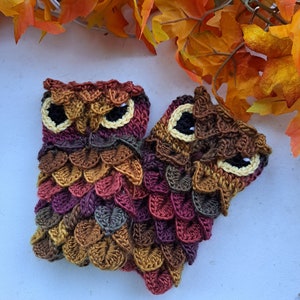 Owl Fingerless Gloves