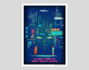 Blade Runner pixel art small print