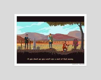 The Good, the Bad and the Ugly pixel art small print