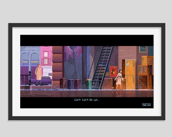 Breakfast at Tiffany's pixel art  Poster print