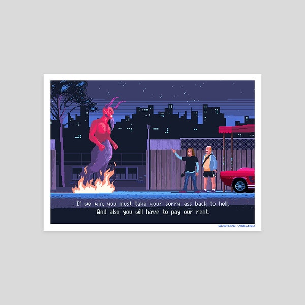 Tenacious D pixel art small print