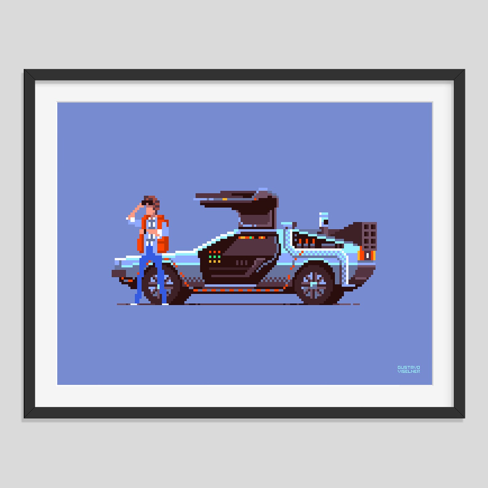 Pixel Art DELOREAN easy