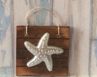 Dollhouse Miniature STARFISH PICTURE - Handmade