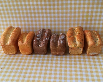 Dollhouse Miniature  LOAVES - Handmade