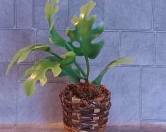 Dollhouse Miniature ARTIFICIAL CHEESE PLANT