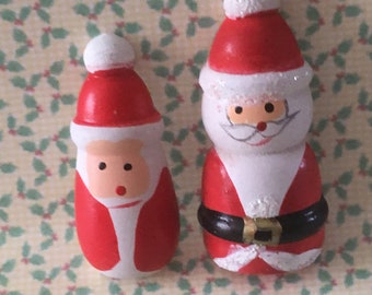 Dollhouse Miniature WOODEN FATHER CHRISTMAS Display Decoration