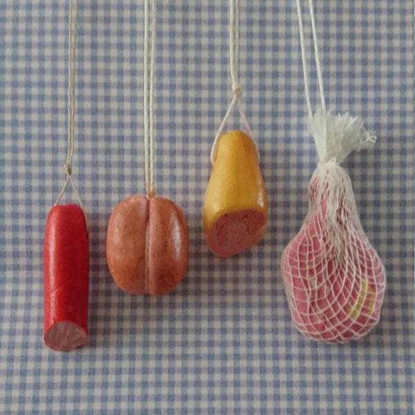 Dollhouse Miniature HANGING HAM - Handmade