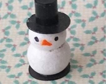 Dollhouse Miniature SNOWMAN  ORNAMENT - Handmade