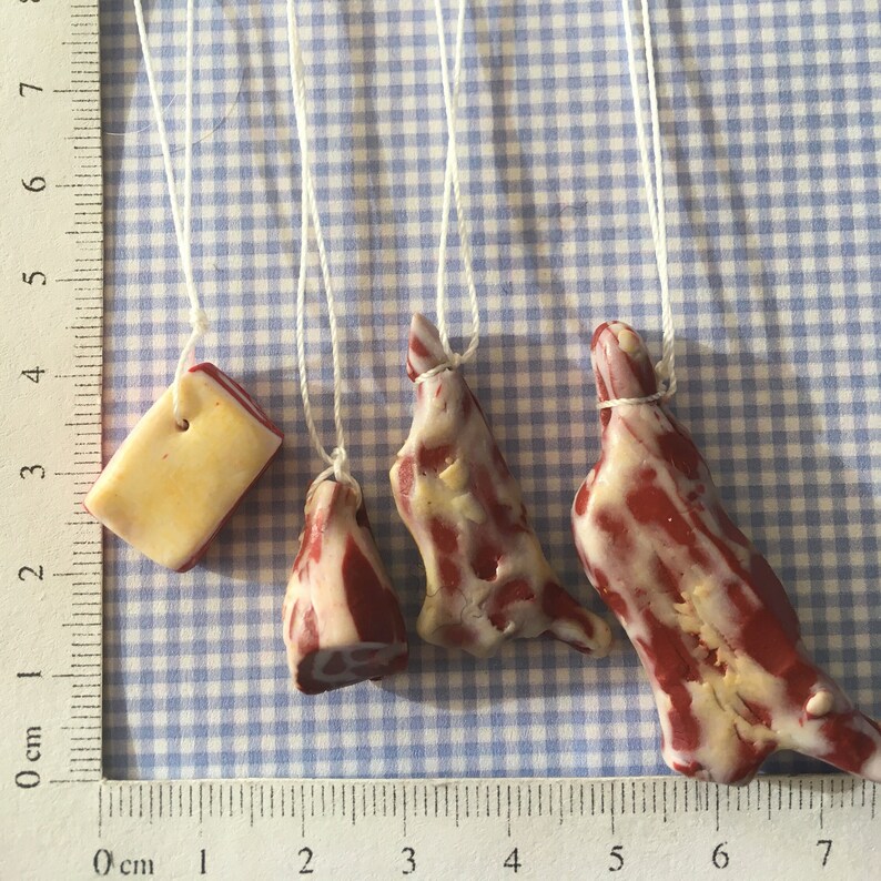 Dollhouse Miniature HANGING MEAT / CARCASS Handmade image 4