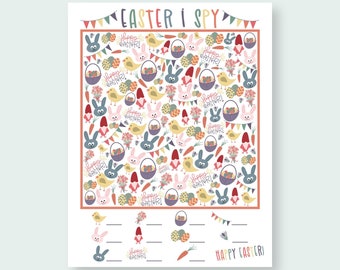 Pasen I Spy afdrukbaar • Leuk paasspel voor kinderen • Printbaar paasspel