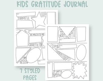 Kids Gratitude Journal | Fun gratitude activities for kids | Kids Grateful list for thanksgiving craft idea | Thankful for journal for kids