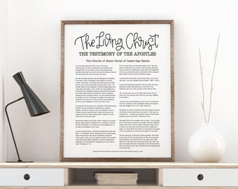 The Living Christ Printable • Instant Download • Inspirational Printable Wall Quotes 5 sizes