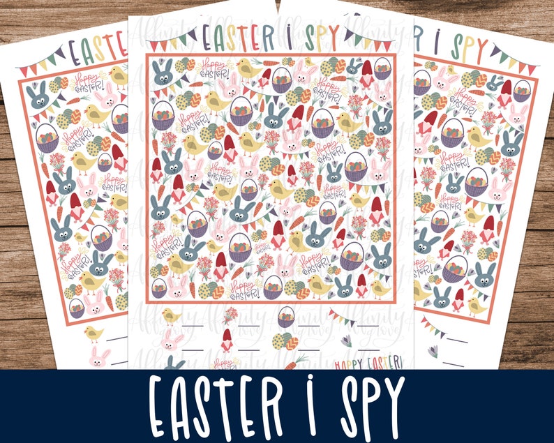 Easter I Spy Printable Fun Easter Game for Kids Easter Printable Game image 2