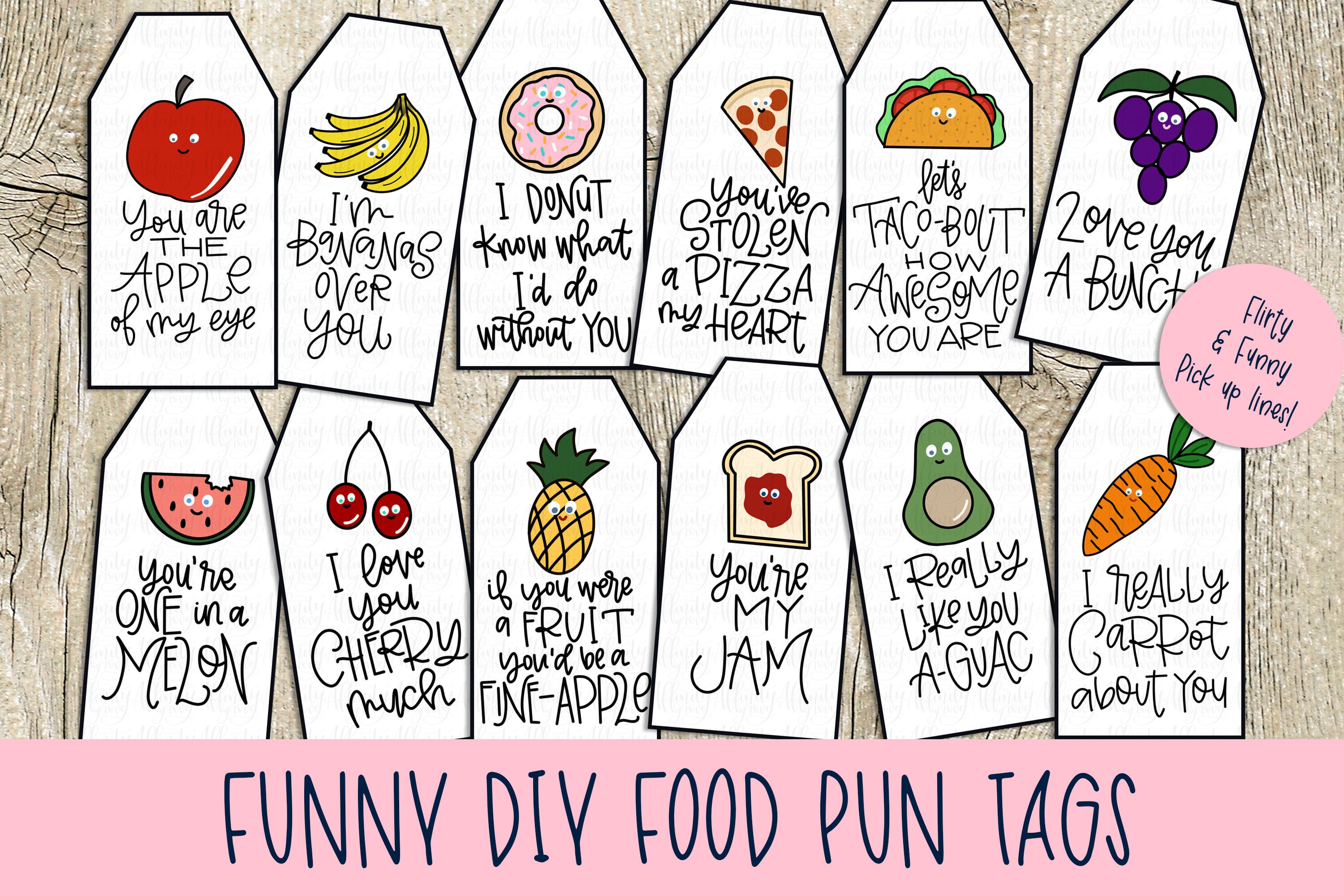 Cute Valentine's Puns Cards or Tags for Kid's Friends Etsy