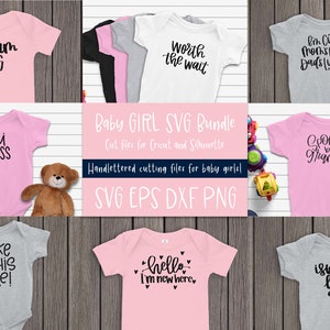 Baby Girl Sayings and Quotes SVG Bundle Cut Files for Cricut and Silhouette- Instant Download!