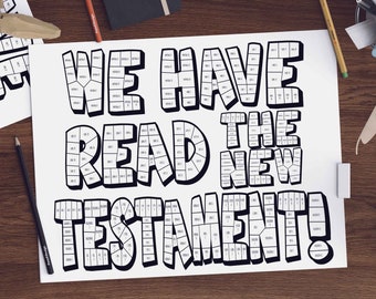 New Testament Reading Chart-King James Version | New testament Coloring tracker | Coloring chart to read the New Testament