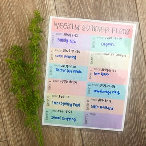 Summer Organization Printables Include Summer Activities, Summer Chore Chart and Summer Lunch Menu More image 4