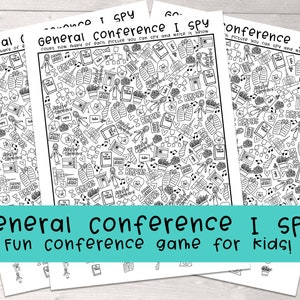 General Conference I Spy | LDS Activity Page for Kids | The Church of Jesus Christ of Latter-day Saints Kids Conference Ideas and activities