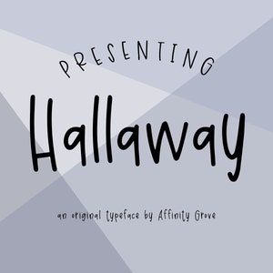 Hallaway Handwritten Font | Fun girly font | Monoline Font | Craft Font | Cricut Font | SVG fonts | Handlettered font | Simple Cute Font
