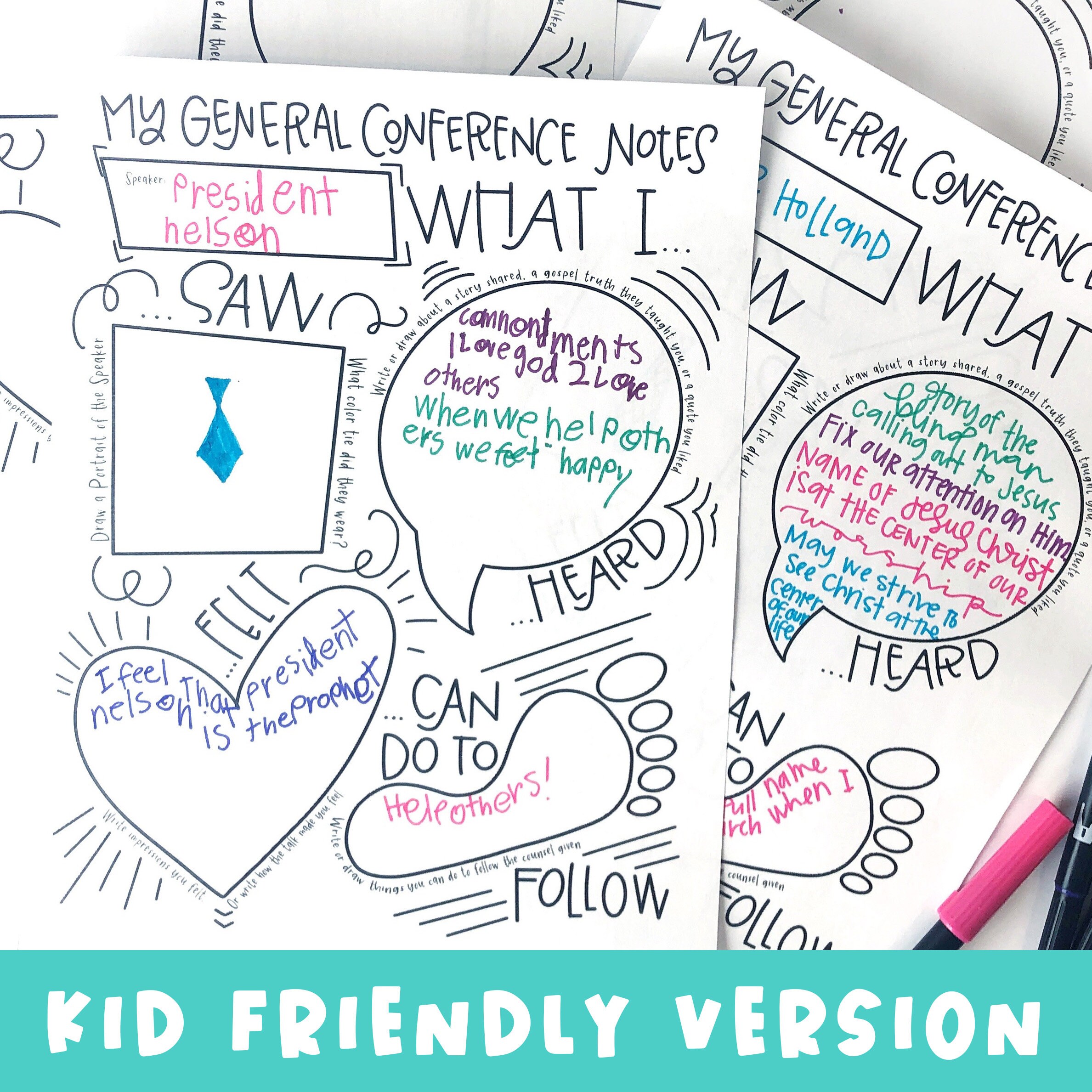 Fun General Conference Activity Note Sheet for Kids and Youth - Fun ...