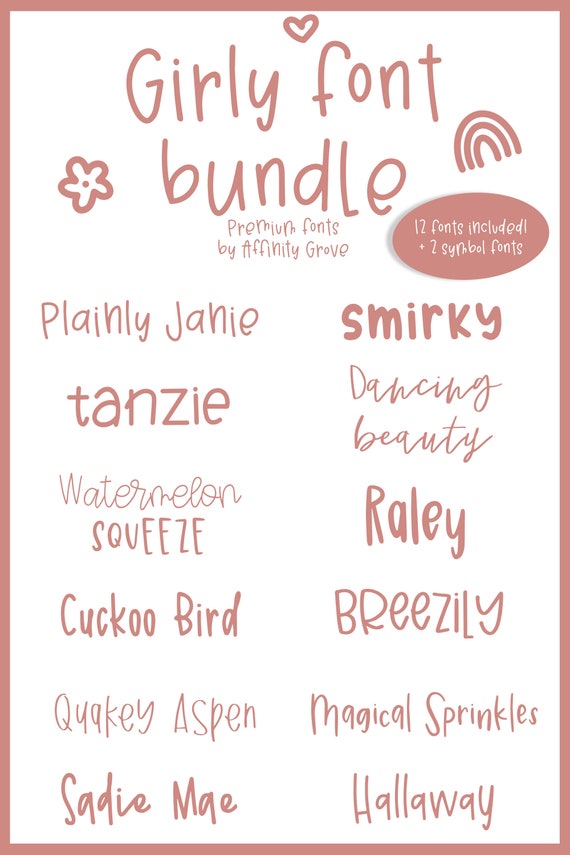Girly Stuff Font by boogaletter · Creative Fabrica