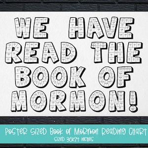 Book Of Mormon Coloring Reading Chart | 2024 Come Follow Me Reading Chart | Book of Mormon Coloring Chart for kids | Youth Book of Mormon