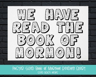 Book Of Mormon Coloring Reading Chart | 2024 Come Follow Me Reading Chart | Book of Mormon Coloring Chart for kids | Youth Book of Mormon