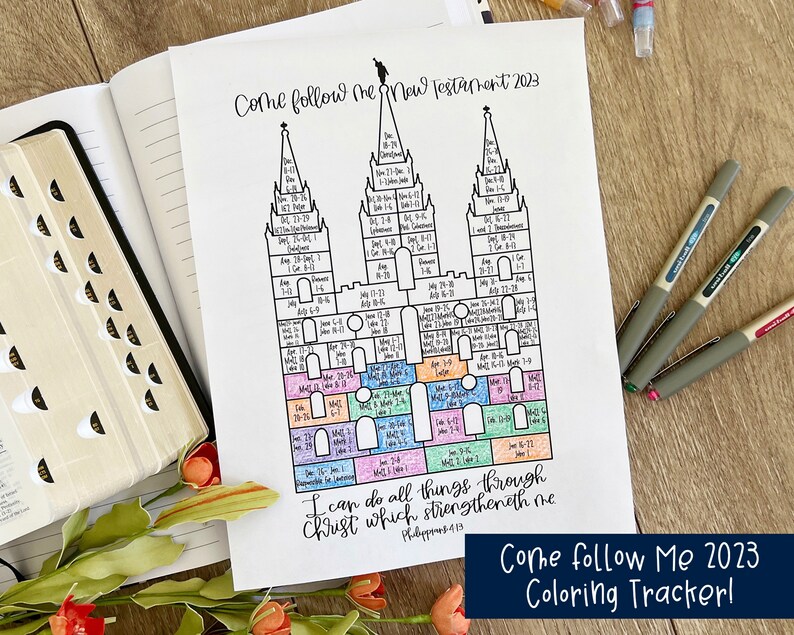 BUNDLE Come Follow Me 2023 Printable Coloring Page Poster Etsy