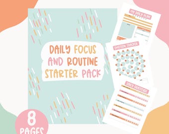 Dagplanner voor kinderen | Afdrukbaar dagschema, pagina's voor het bijhouden van dankbaarheid en emoties | Ideaal voor school- of thuisgebruik