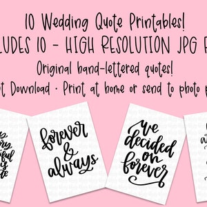 Wedding Quotes Bundle Printable Love Quotes for Wedding - Etsy