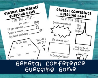 General Conference Guessing Game | The Church of Jesus Christ of Latter-day Saints Kids General Conference Ideas and activities