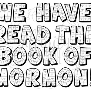 Book Of Mormon Coloring Reading Chart 2024 Come Follow Me Reading Chart Book of Mormon Coloring Chart for kids Youth Book of Mormon image 2