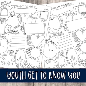Youth Get to know you Printable • Idea for Young Men/Young Women Get to know you activity • YW/YM Activity ideas • Fun Combined activity!