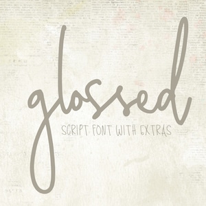 Glossed Handwritten Script with Floral Wreaths Included | Modern Calligraphy | Tall font | Wedding Font | Elegant Font | Cursive FOnt