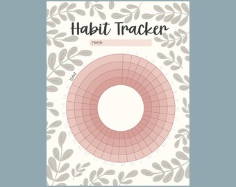 Monthly Habit Tracker Printable | Monthly Habit Tracker Journal | Productivity, Self-Care, & Goal-Setting Tracker