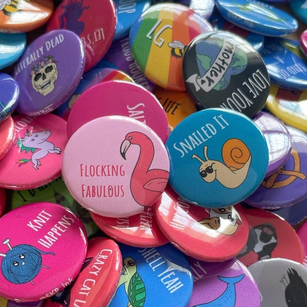Funny Buttons Etsy