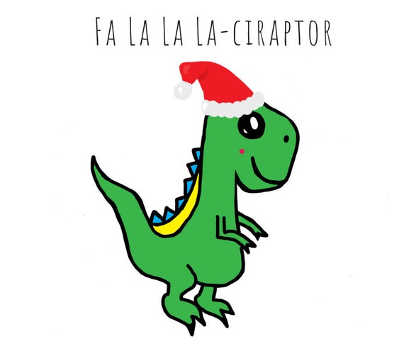 Download Christmas Dinosaur Holiday Card Seasons Greetings Raptor ...