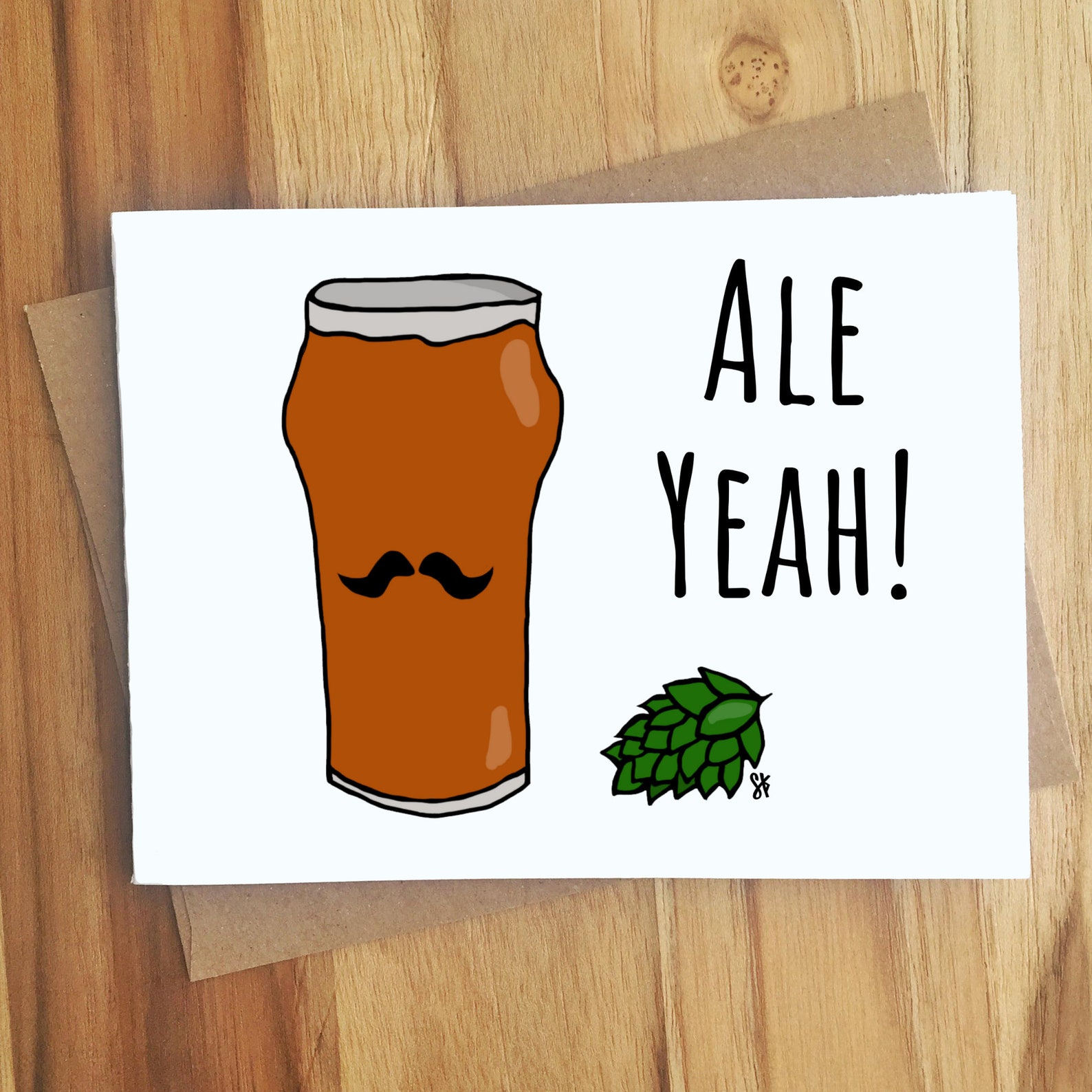 Ale Yeah Beer Pun Greeting Card / Celebrate Celebration / Etsy