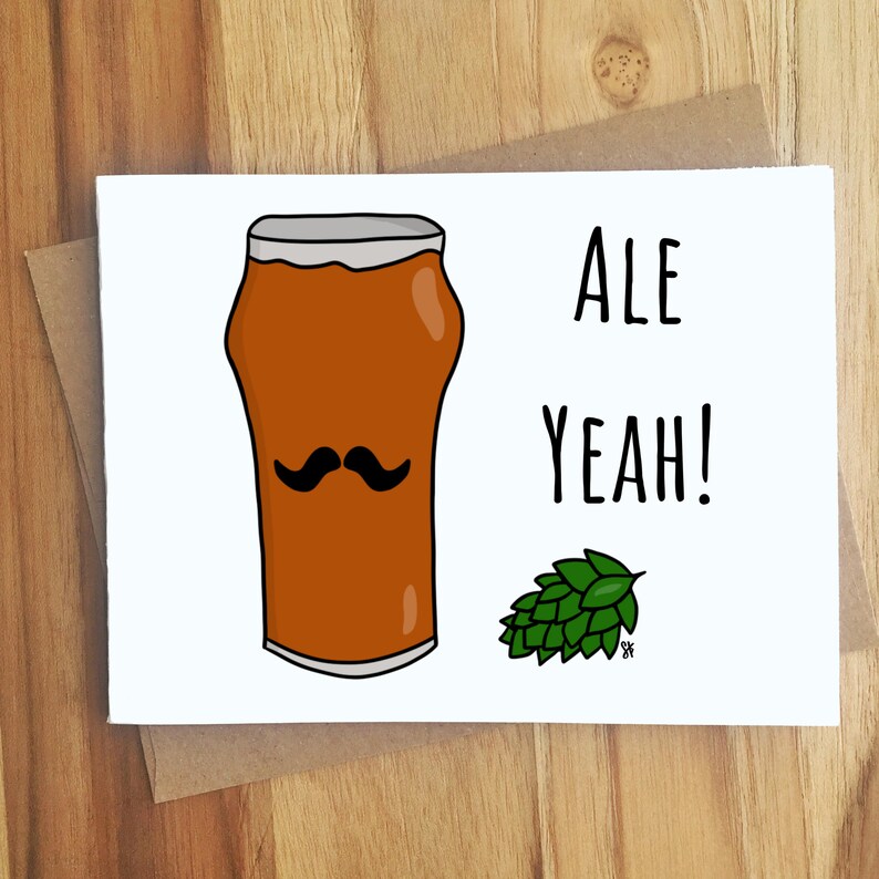 Ale Yeah Beer Pun Greeting Card / Celebrate Celebration / - Etsy