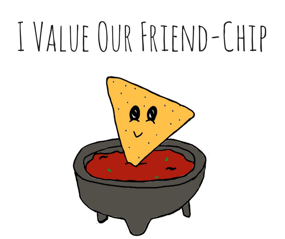 Chips and Salsa Pun Card Puns Play On Words Friends Etsy