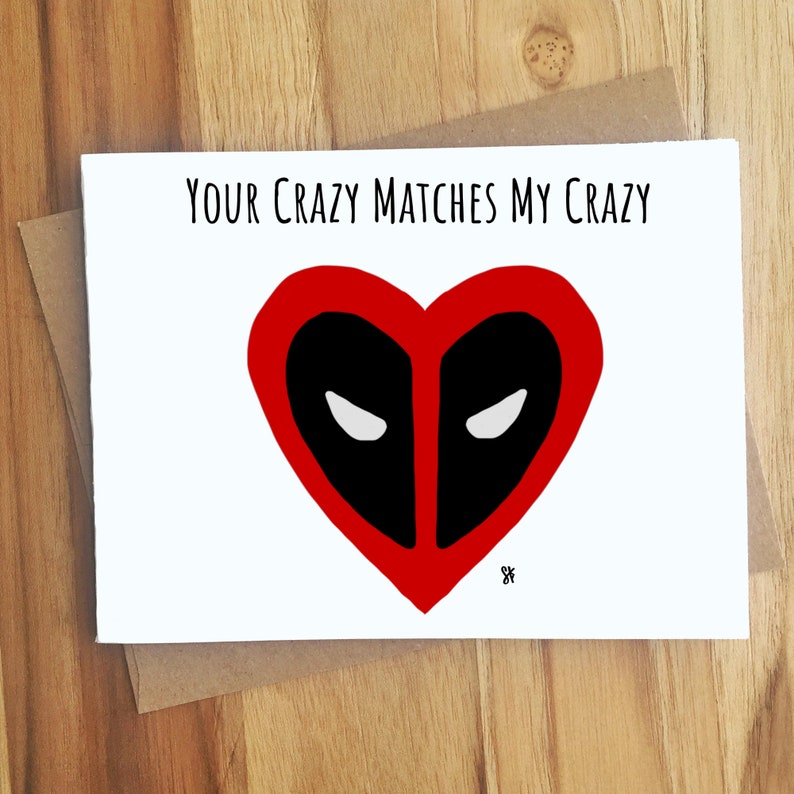 Your Crazy Matches My Crazy Greeting Card / Handmade Gift / Etsy