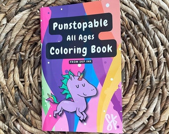 All Ages Funny Coloring Book / Kid Friendly Puns / Children Kids PG / Punny Gift / Best Friend BFF / Drawing Relaxation Draw