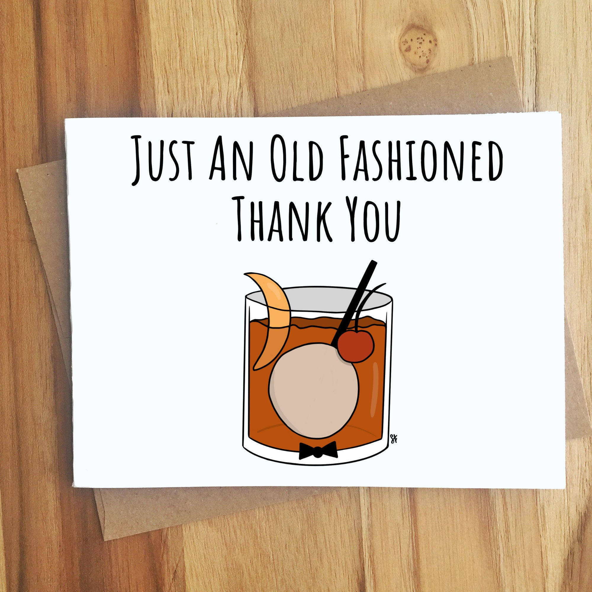 Just an Old Fashioned Thank You Pun Greeting Card / Thank You - Etsy Just an Old Fashioned Thank You Pun Greeting Card / Thank You - Etsy