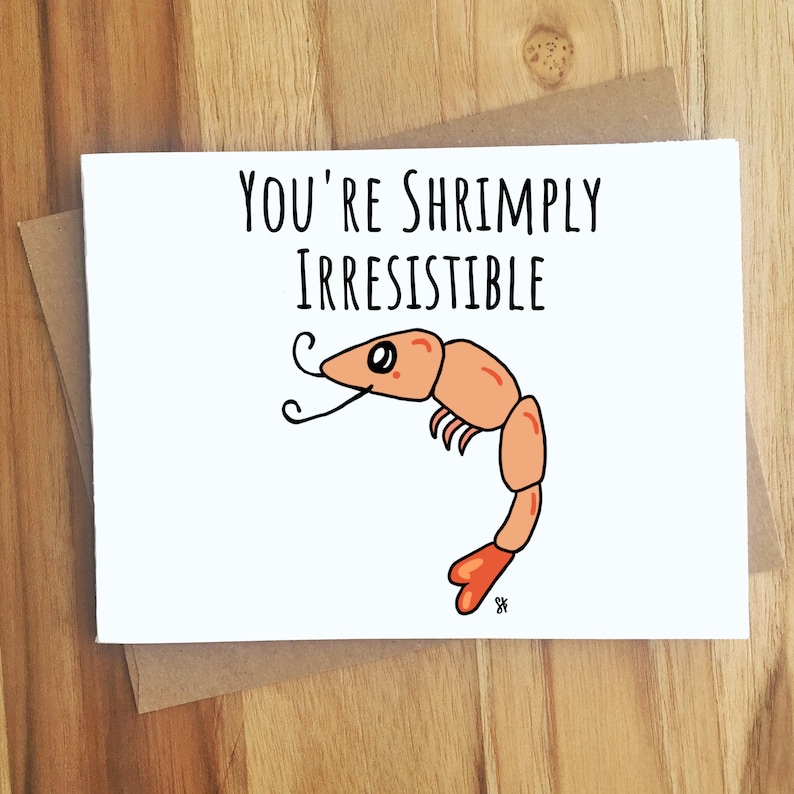 You're Shrimply Irresistible Shrimp Pun Greeting Card / Etsy