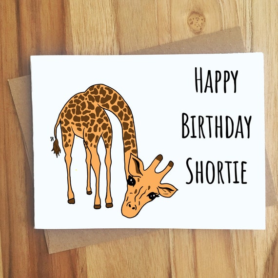 Handmade Wildlife Greetings Card - Giraffe Handmade Wildlife Greetings Card - Giraffe